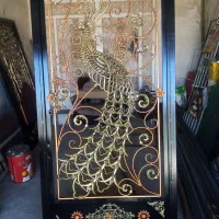 درب آهنی فرفوروژه سنگین وزن ورودی رنگ شده|مصالح و تجهیزات ساختمان|تکاب, |دیوار