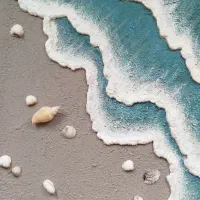 تابلو برجسته طرح دریا|تابلو، نقاشی، عکس|بومهن, |دیوار