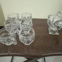 فنجان و قندان کریستال