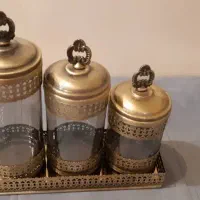 بانکه بدنه شیشه و طرح برنج|صنایع دستی و سایر لوازم تزئینی|اصفهان, شاهزاده ابراهیم|دیوار