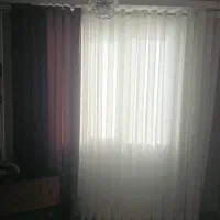 پرده تور و شال طوسی