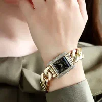 ساعت کارتیر مربع زنانه رنگ بندی متنوع ژاپن