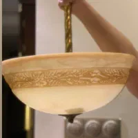 لوستر برنزی سنگ بارفتن