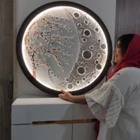ساعت ماه تابلو ماه آینه ماه دکوراتیو|تابلو، نقاشی، عکس|مشکین‌دشت, |دیوار