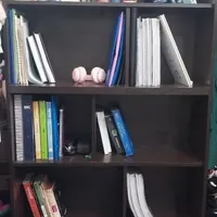 کتابخانه چوبی  ۸قفسه به همراه دو عدد کمد|کتابخانه، شلف، قفسه‌های دیواری|تهران, گمرک|دیوار