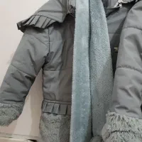 کاپشن دخترونه طوسی.کاملا سالم