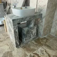 روشویی سنگی نو با کاسه. ۸۰ در ۴۰