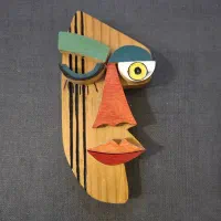 مجسمه و دیوارکوب چوبی دست ساز