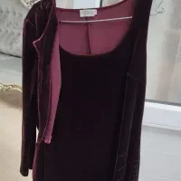 پیراهن مخمل زرشکی کت کوتاه...|لباس|قیامدشت - خاورشهر, |دیوار