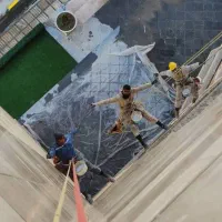 عایق نانو کار در ارتفاع با طناب راپل|خدمات پیشه و مهارت|ایلام, |دیوار