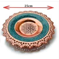گلدان و شکلات خوری و شیرینی خوری مسی فیروزه کوب|صنایع دستی و سایر لوازم تزئینی|تهران, دربند|دیوار