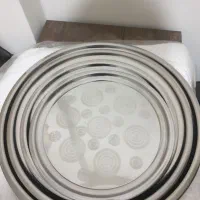 سرویس سینی استیل ۴ عددی گرد نو ۴ سایز