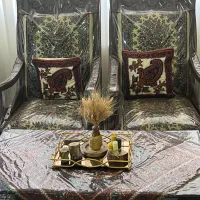 ست مبلمان ۶ نفره قالی کرم و میز صندلی ۴ نفره|مبلمان خانگی و میز عسلی|کرمان, |دیوار
