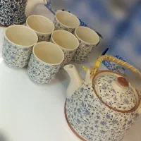 قوری و لیوان سرامیکی
