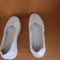 کفش سفید حصیری بافی نو