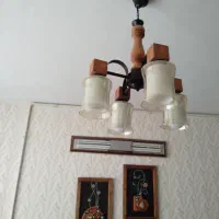 لوستر ترکیبی چوب وفلز|لوستر و چراغ آویز|مشهد, امام خمینی|دیوار