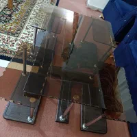 میز عسلی شیشه‌ای ۵ تکه