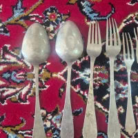 قاشق چنگال نقره وجاسیگاری|کلکسیون اشیاء عتیقه|خمینی‌شهر, |دیوار