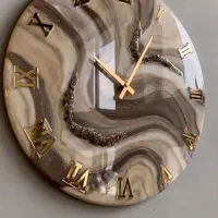 ساعت دیواری کرم رنگ نود قهوه ای|ساعت دیواری و تزئینی|کرج, گوهردشت|دیوار