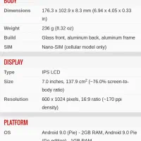 تبلت لنوو M7 Lenovo|تبلت|تهران, مهران (سیدخندان)|دیوار