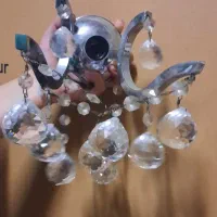 لوستر کریستال دو عدد۸شاخه یکعدد۶شاخه و دو دیوارکوب|لوستر و چراغ آویز|لاهیجان, جمهوری|دیوار