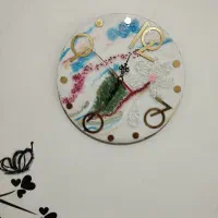ساعت دیواری طرح گل (رزینی)
