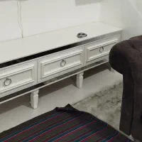 میز تی وی سفید،میز خاطره ،جلومبلی بزرگ و دوتاکوچیک