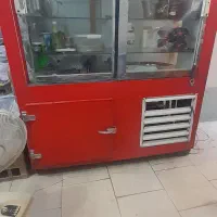 یخچال مغازه دودرب شیشه خم سالم در حال کار
