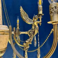 لوسترمینی مال کلاسیک سنگی پرکارش فرشته ای 9شاخه|لوستر و چراغ آویز|تهران, نعمت‌آباد|دیوار