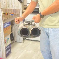 منبع اگزوز 2 لول برقی تمام استیل همراه کلید کنترل|قطعات یدکی و لوازم جانبی|زرقان, |دیوار