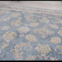 فرش ۱۲ متری گل برجسته فیروزه