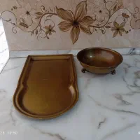 سینی و کاسه سماور برنجی