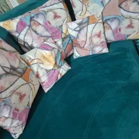 مبل ۷ نفره سبز ابی|مبلمان خانگی و میز عسلی|کرج, گلشهر|دیوار