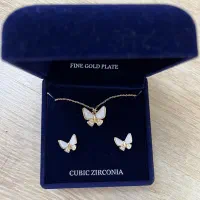 ست گردنبند وگوشواره آب طلا