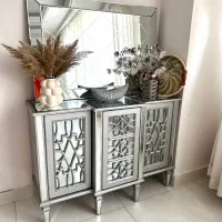 اینه کنسول اینه کاریه نقره ای