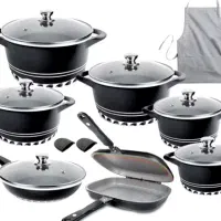 سرویس قابلمه چدن طوسی|ظروف پختوپز|قروه, |دیوار