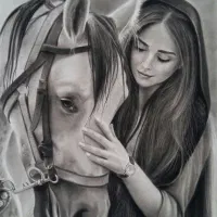 نقاشی سیاهقلم|تابلو، نقاشی، عکس|یزد, |دیوار