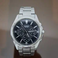 ساعت کاسیو اصل مدل MTP-1375 صفحه مشکی و بند