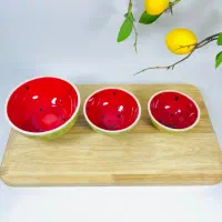 ست 3 عددی کاسه طرح هندوانه