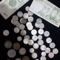 تعدادی سکه، اسکناس هم نقره همه مدل