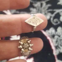دو عدد انگشتر نقره قدیمی