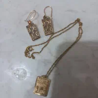 گوشواره وزنجیر پلاک