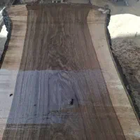 میز روستیک اسلپ چوب گردو سیاه