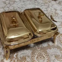 دو عدد سوفله خوری طلایی دو قلو طلایی نو آکبند