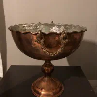 ظرف میوه خوری مسی زنجان گوشواره دار لبه ها کار شده|ظروف سرو و پذیرایی|تهران, اختیاریه|دیوار