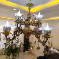 لوستر برنجی|لوستر و چراغ آویز|تربتحیدریه, شهرک ولیعصر|دیوار