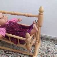 تاب اسباب بازی و گهواره چوبی عروسک|اسباب‌بازی بچه|مشهد, دانشجو|دیوار