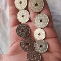 سکه خارجی و دسته دار ایرانی|کلکسیون سکه، تمبر، اسکناس|اصفهان, باغ فدک|دیوار