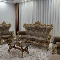 مبل ۷ نفره چوب راش|مبلمان خانگی و میز عسلی|قم, حنیف نژاد|دیوار