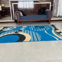 مفت نصف قیمت بازار فرش آبی مناسب اتاق کودک نوجوان|فرش|یزد, |دیوار